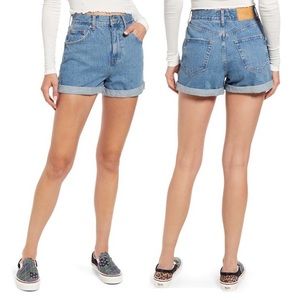 BDG Urban Outfitters High Rise Mom Rolled Hem Jean Shorts